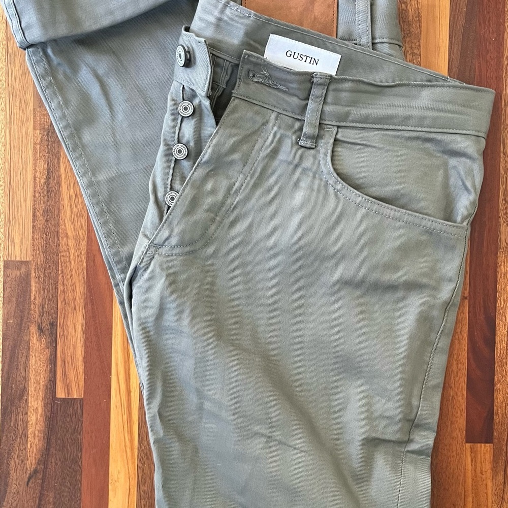 Gustin Gray Skinny Button-Fly Pants 33/34
